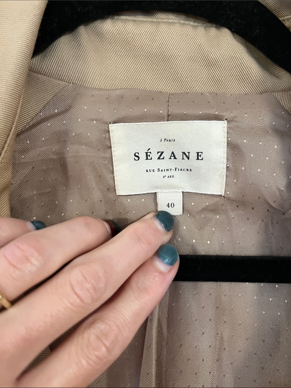 Sézane Beige Trench Coat Scott trench great condition - Picture 2 of 4